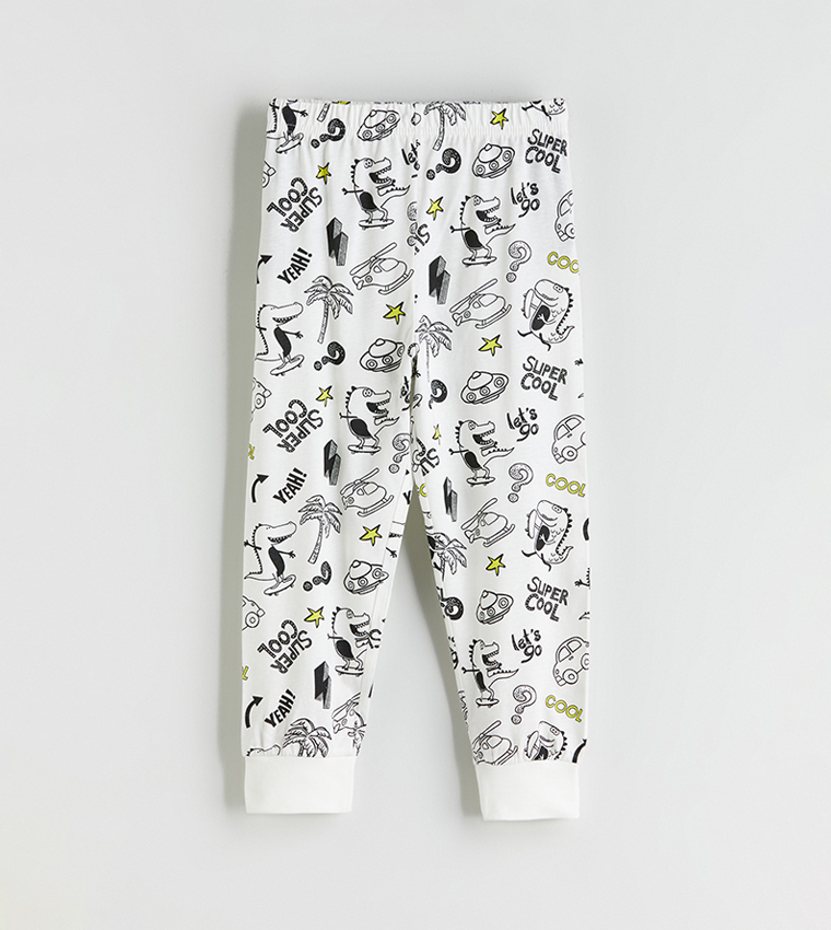 Printed Crew Neck Pyjama Set