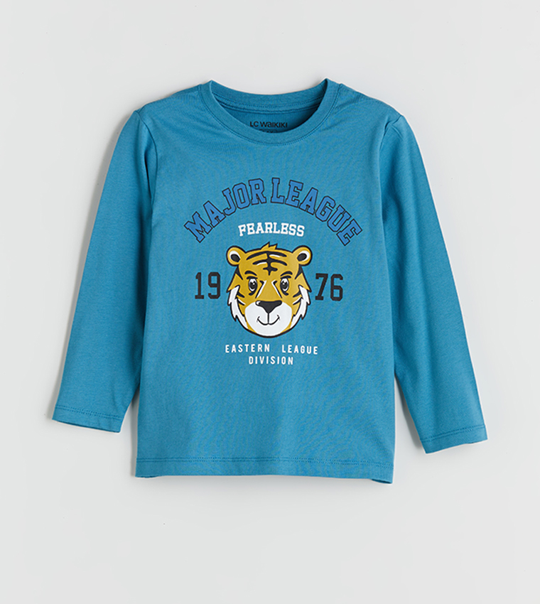 Printed Crew Neck Pyjama Set