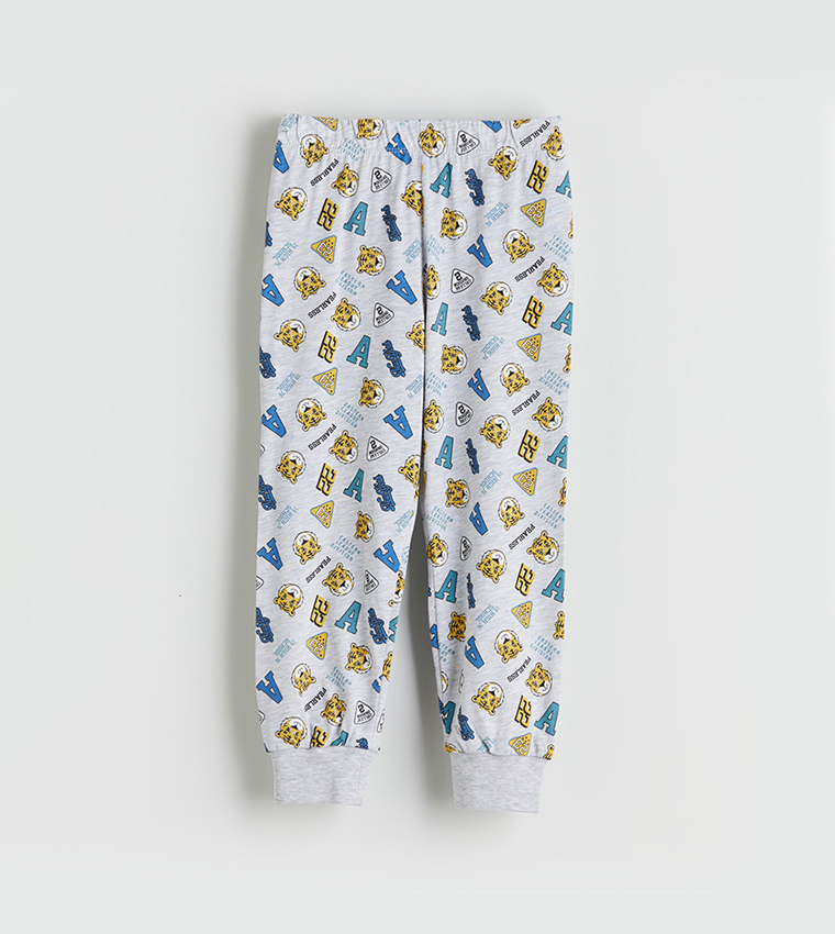 Printed Crew Neck Pyjama Set