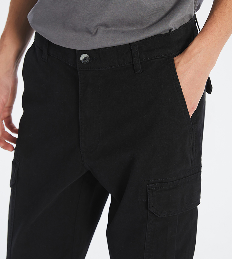 Mid Rise Slim Fit Twill Trousers