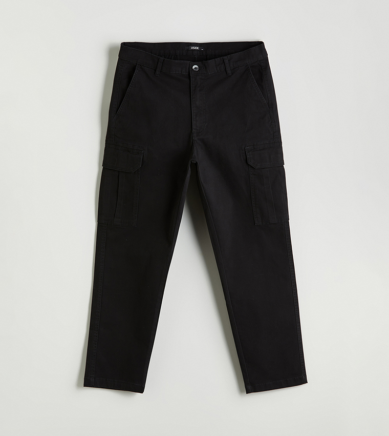 Mid Rise Slim Fit Twill Trousers