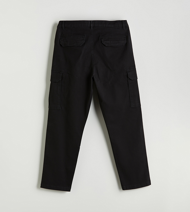 Mid Rise Slim Fit Twill Trousers