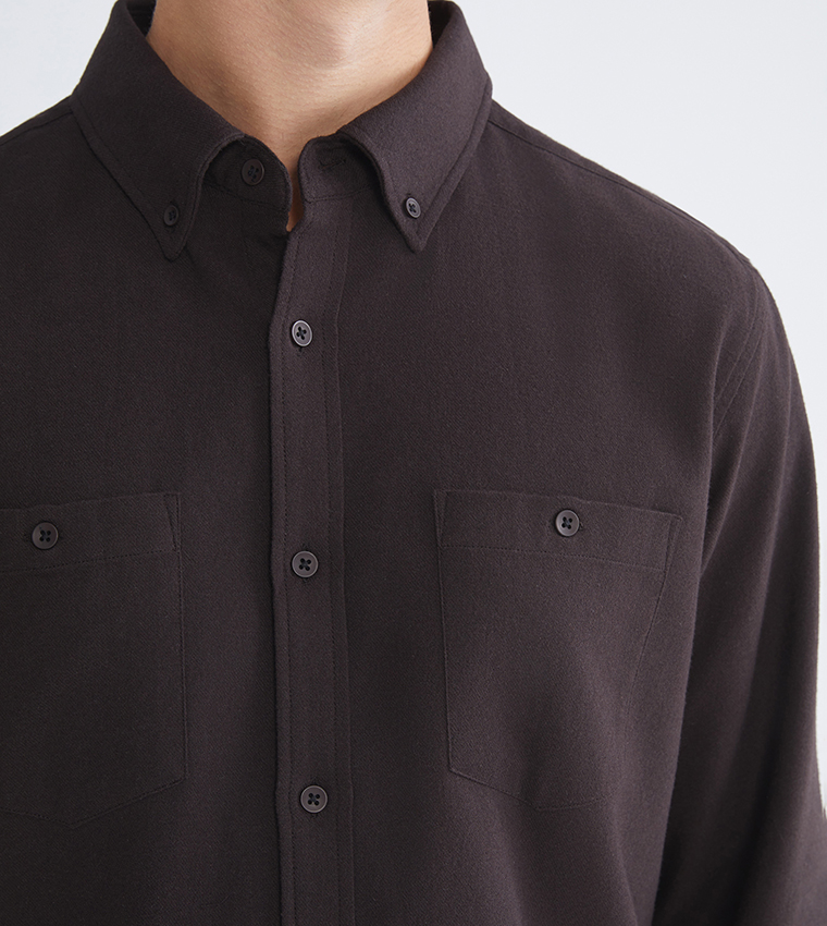 CLASSIC Solid Regular Fit Gabardine Shirt