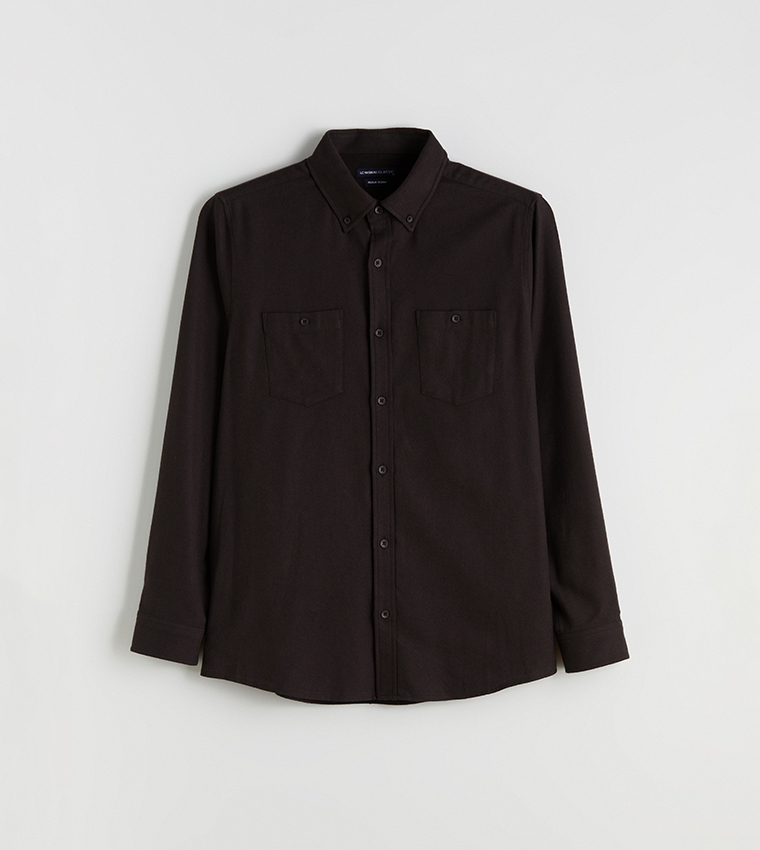 CLASSIC Solid Regular Fit Gabardine Shirt