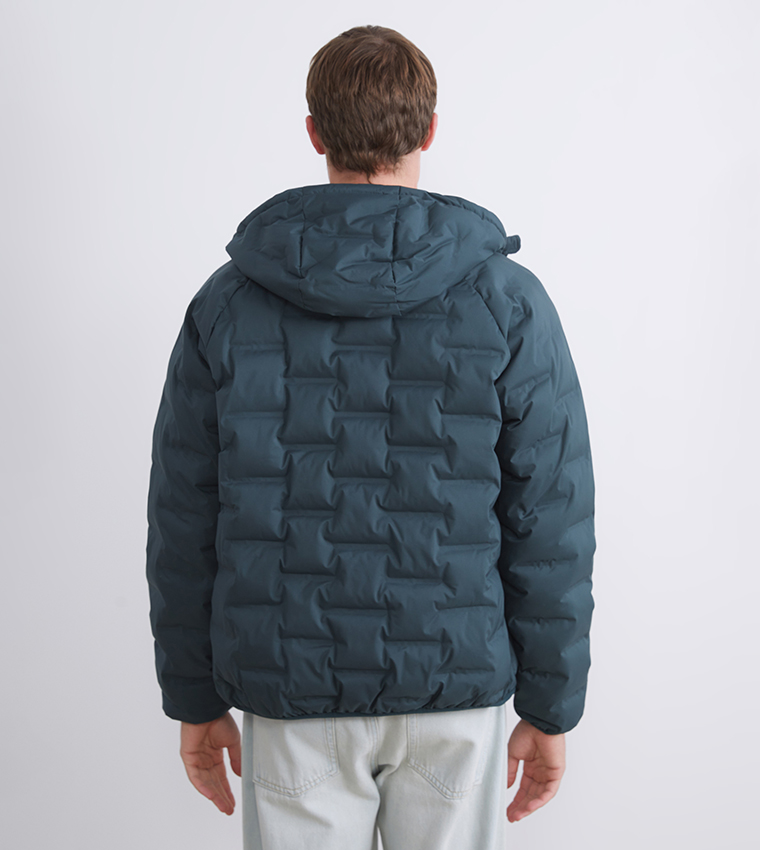Quilted Slim Fit Hooded Puffer Jacket