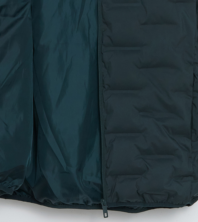 Quilted Slim Fit Hooded Puffer Jacket