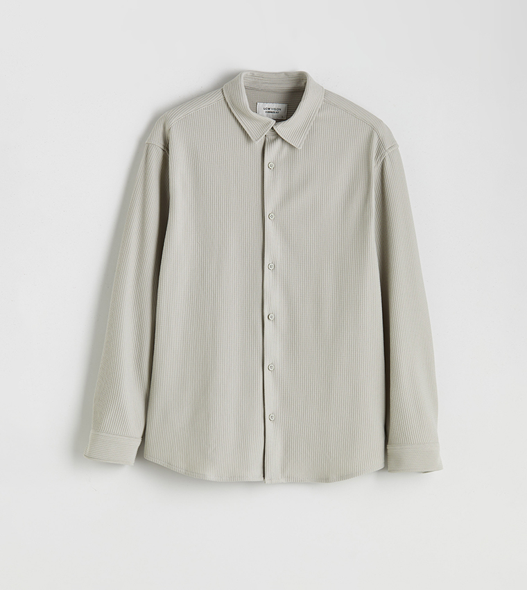 Textured Long Sleeves Casual Shirt
