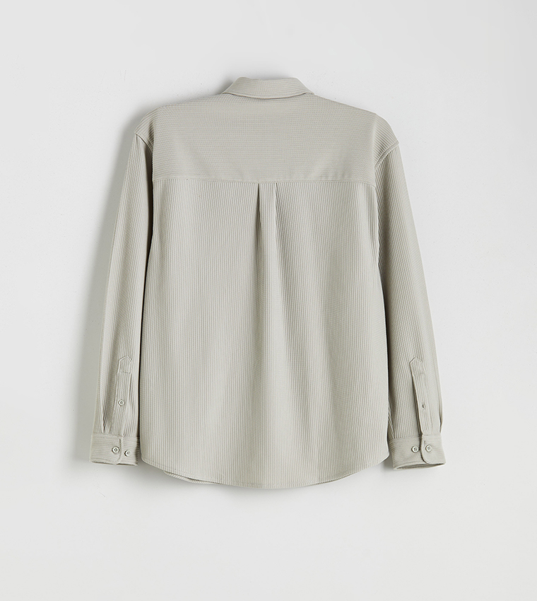 Textured Long Sleeves Casual Shirt