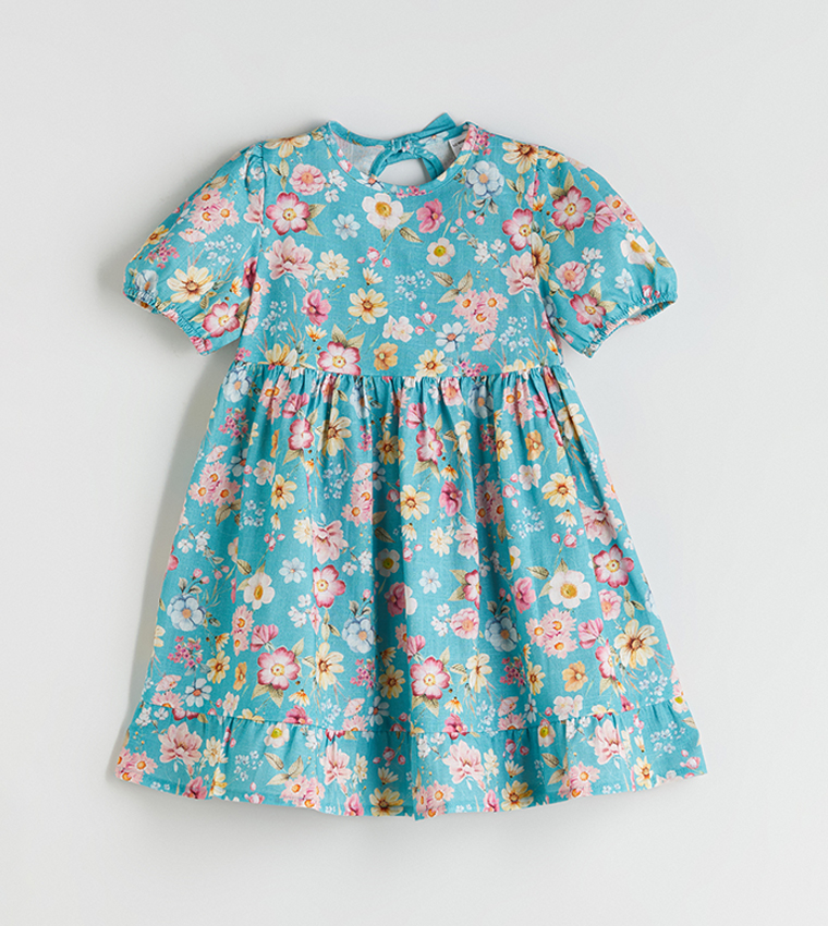 Buy LC Waikiki Floral Crew Neck Fit & Flare Dress In Turquoise | 6thstreet  Qatar