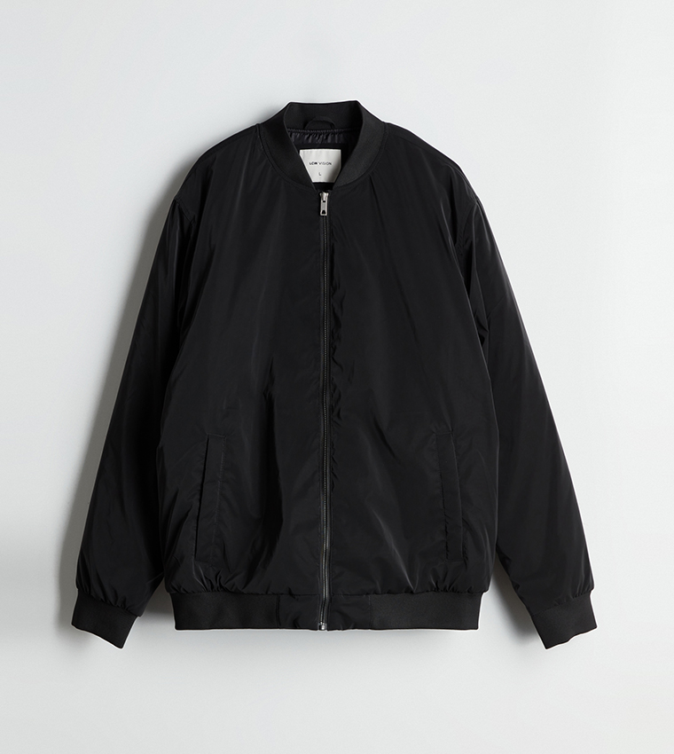 Solid Standard Fit College Collar Jacket