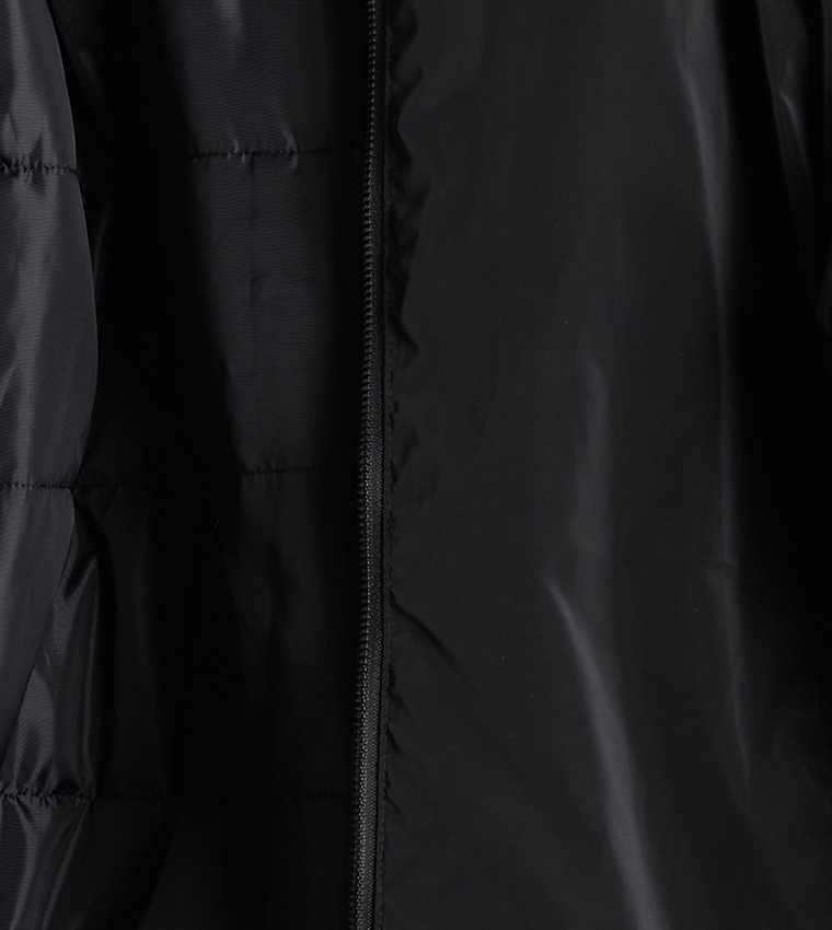 Solid Standard Fit College Collar Jacket