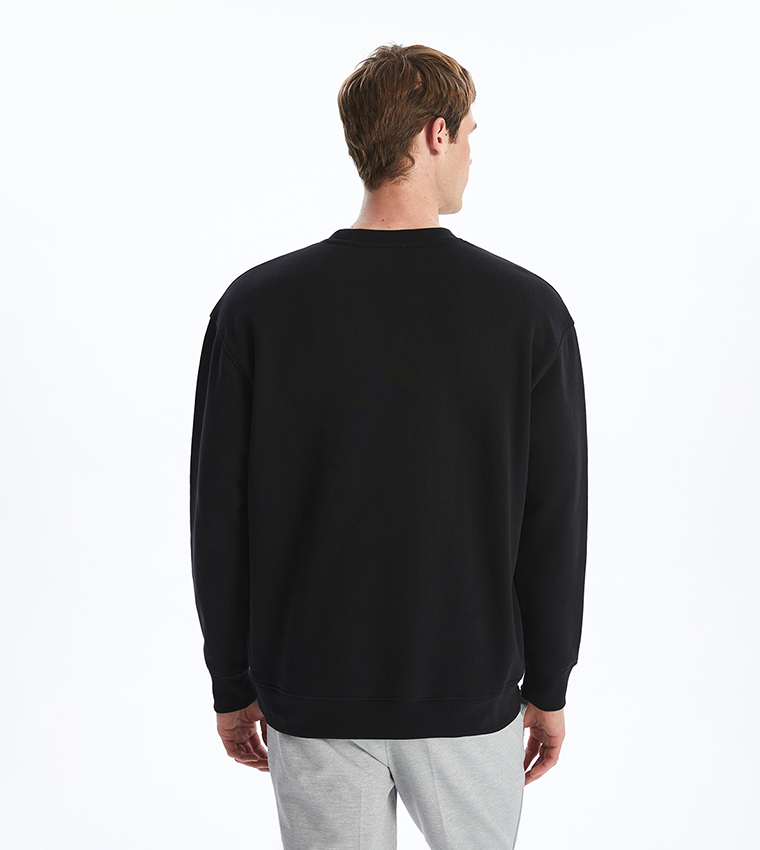 Solid Crew Neck Sweatshirt