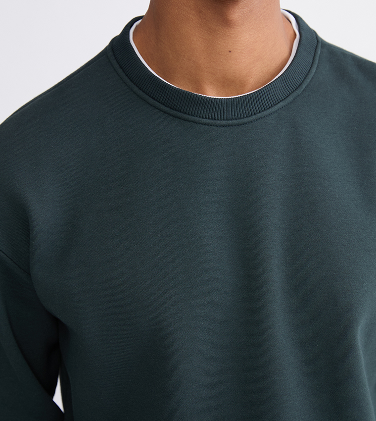 Solid Long Sleeves Sweatshirt