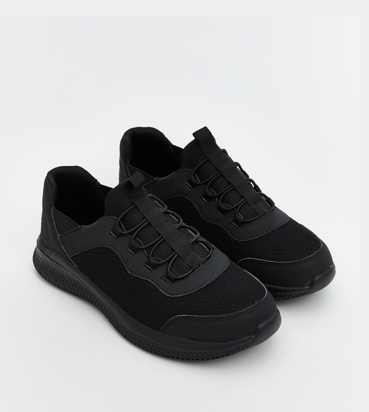 Mesh Detail Slip-On Shoes