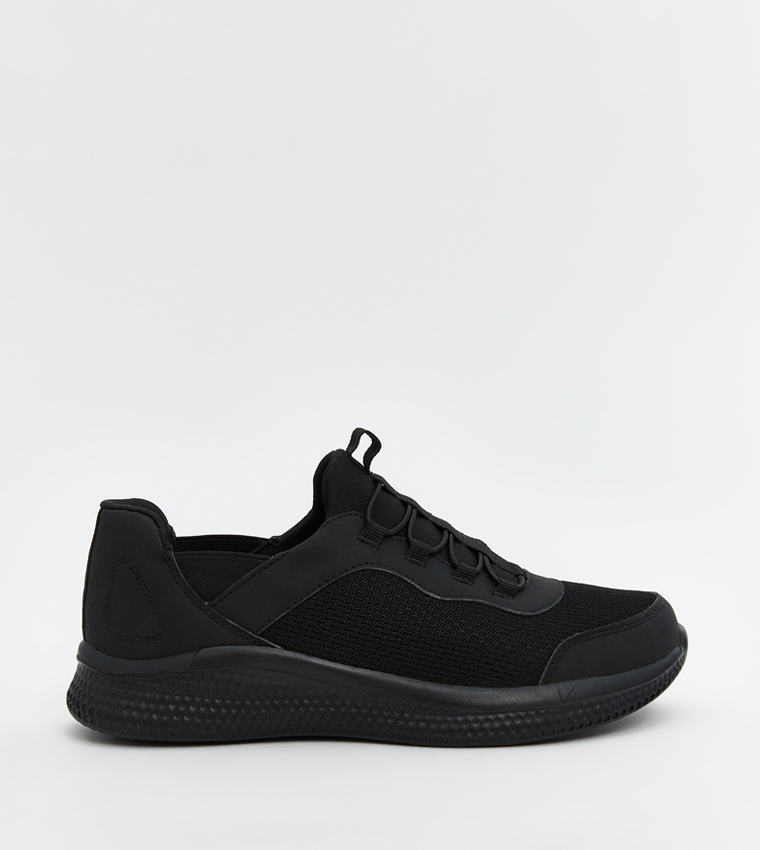 Mesh Detail Slip-On Shoes