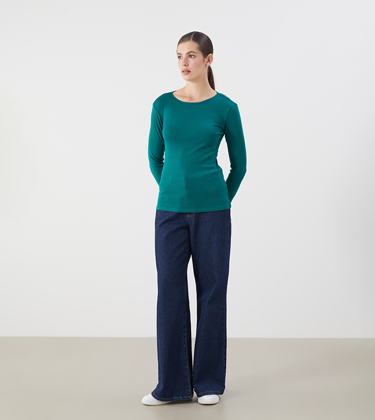 Solid Long Sleeves Casual T-Shirt