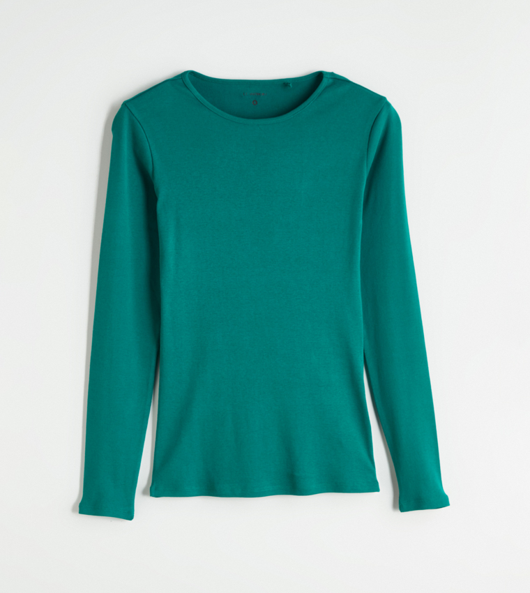 Solid Long Sleeves Casual T-Shirt