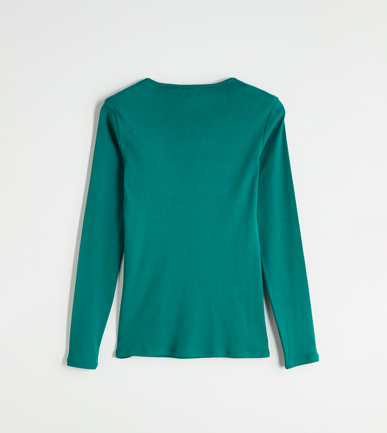 Solid Long Sleeves Casual T-Shirt