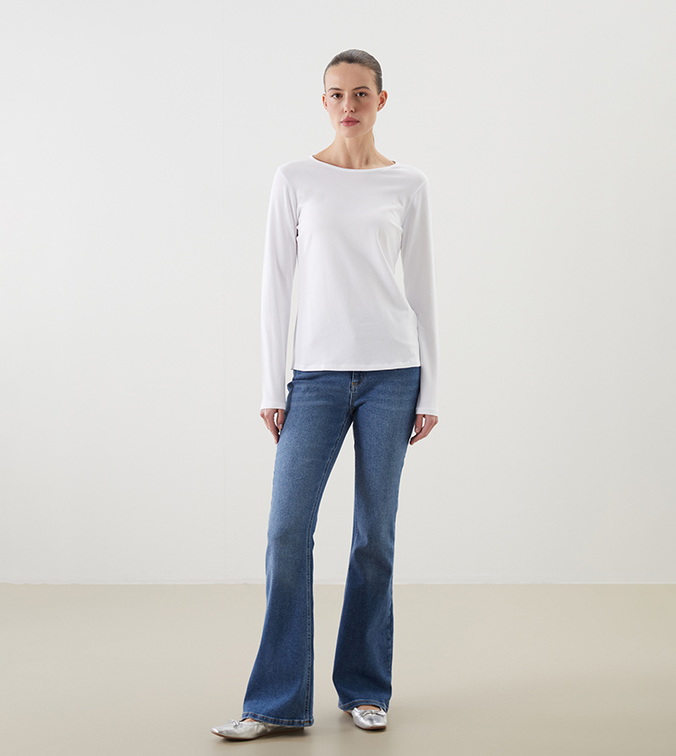 Solid Long Sleeves Casual T-Shirt