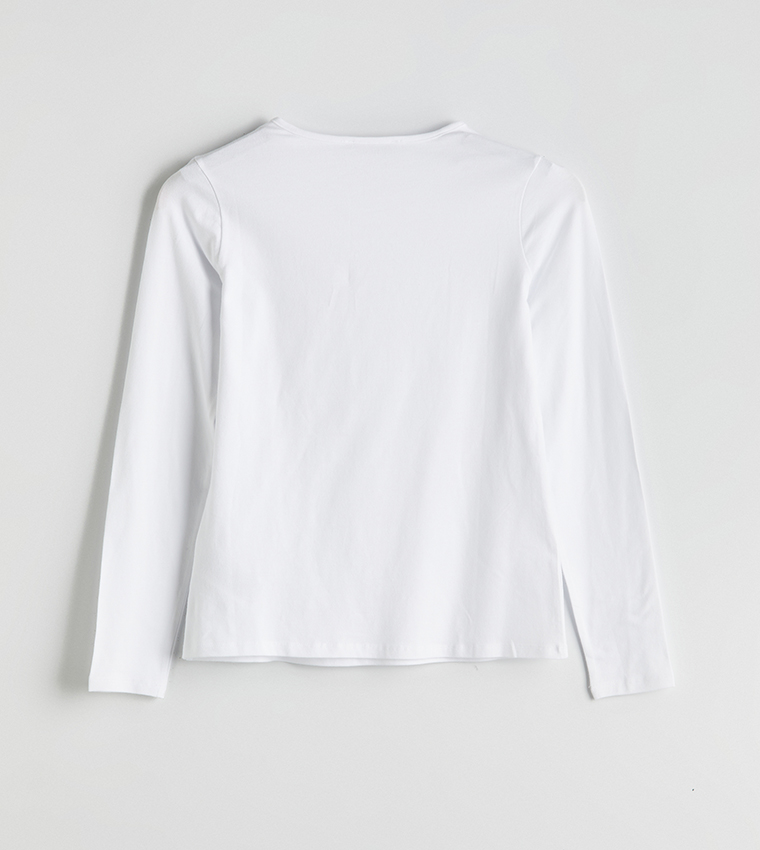 Solid Long Sleeves Casual T-Shirt