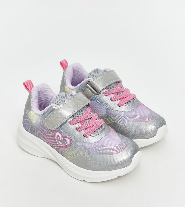 Textured Velcro Closure Sneakers