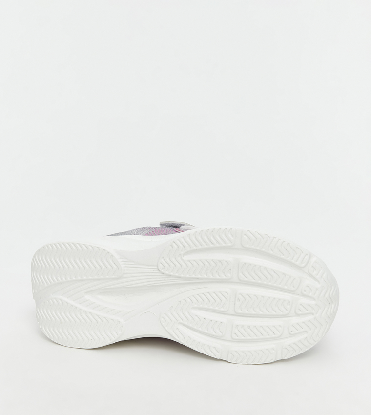 Textured Velcro Closure Sneakers