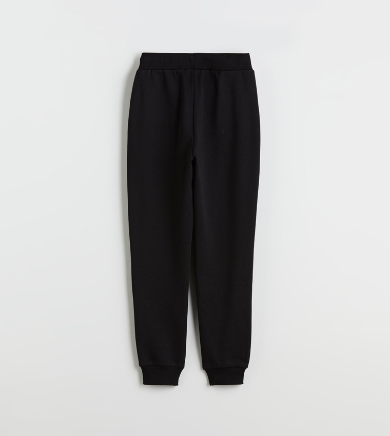 Solid Elastic Waistband Joggers