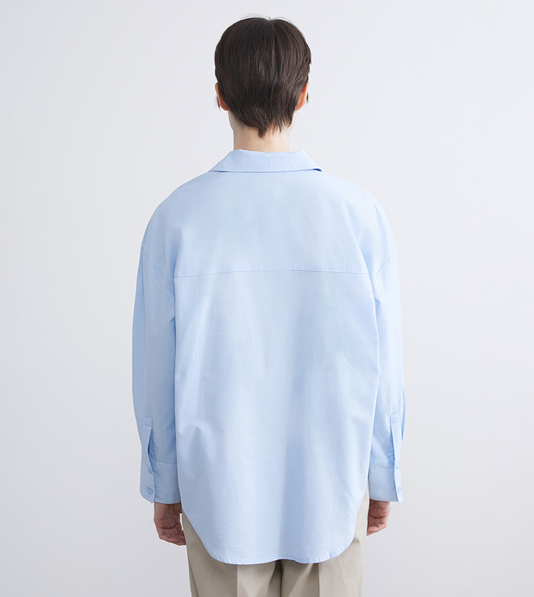 Striped Long Sleeves Oversized Shirt