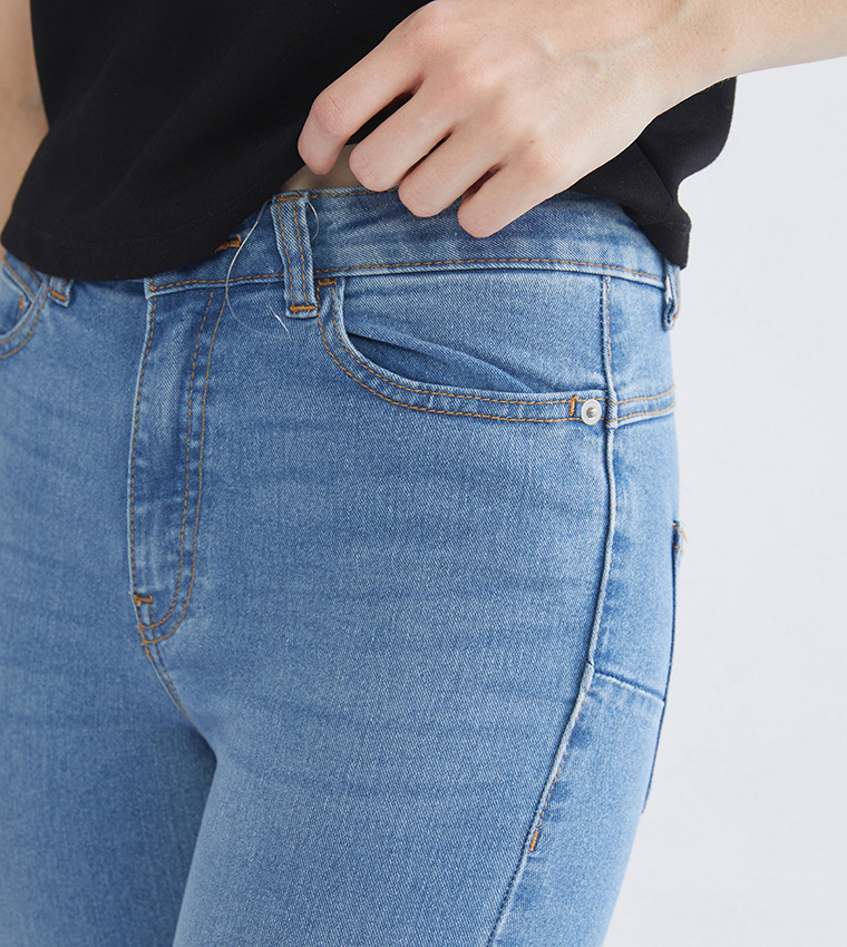 Washed Push Up Skinny Fit Jeans