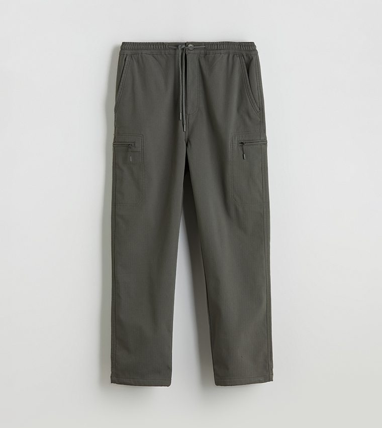 Mid Rise Standard Fit Cargo Trousers