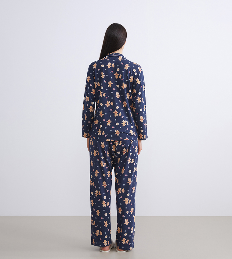 Maternity Printed Long Sleeves Pyjama Set