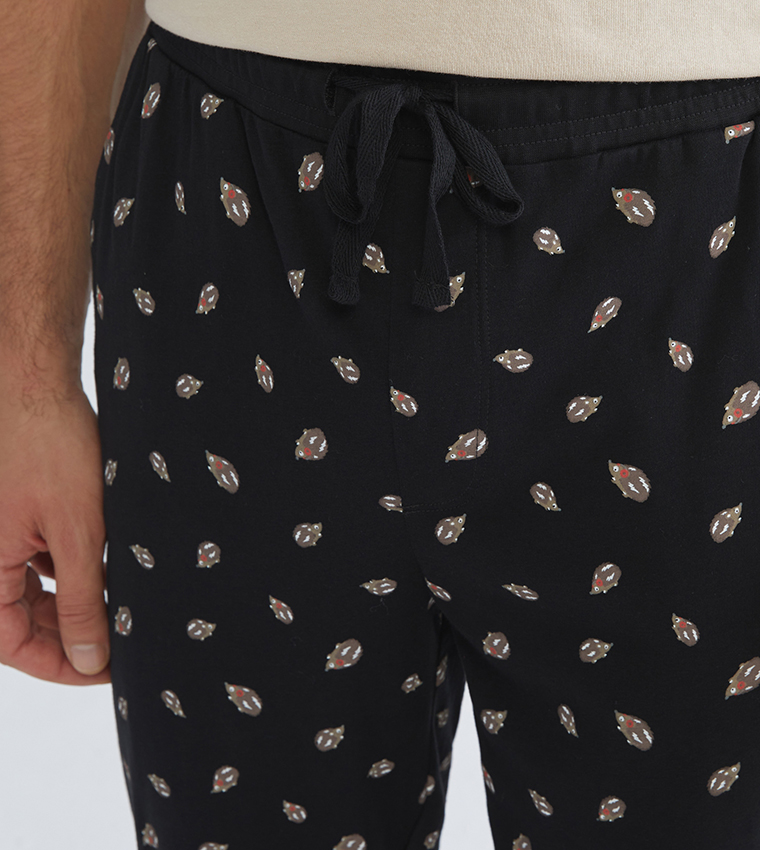 بنطال جوغر بيجاما بطبعة 