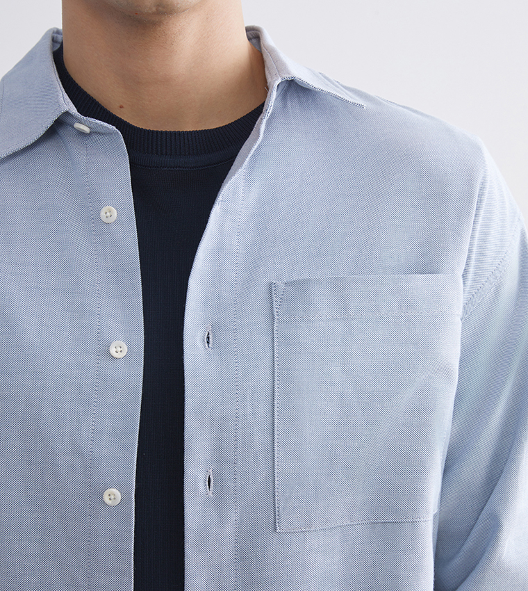 Pocket Detail Long Sleeves Shirt
