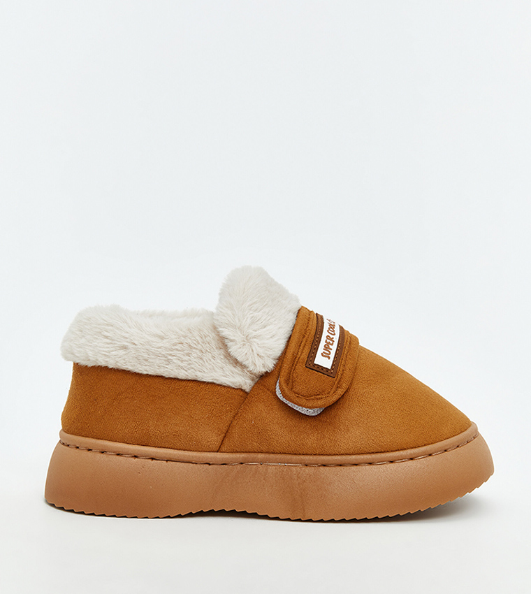 Fuzzy Lined Home Shoes