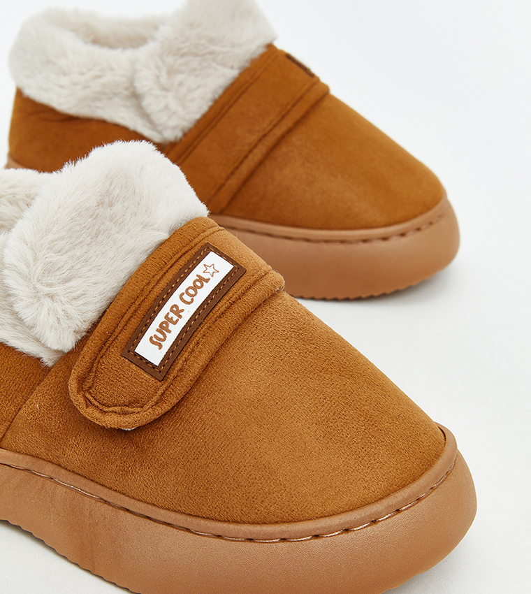 Fuzzy Lined Home Shoes