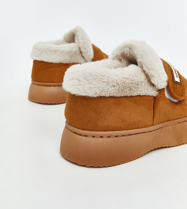 Fuzzy Lined Home Shoes