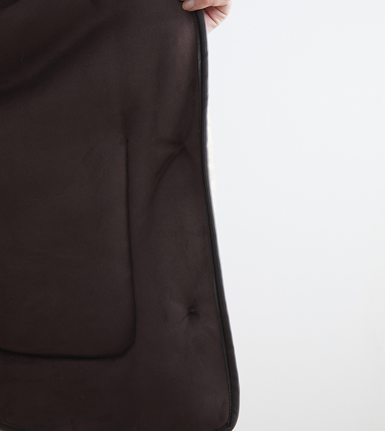 Textured Collared Button Closure Plush Coat