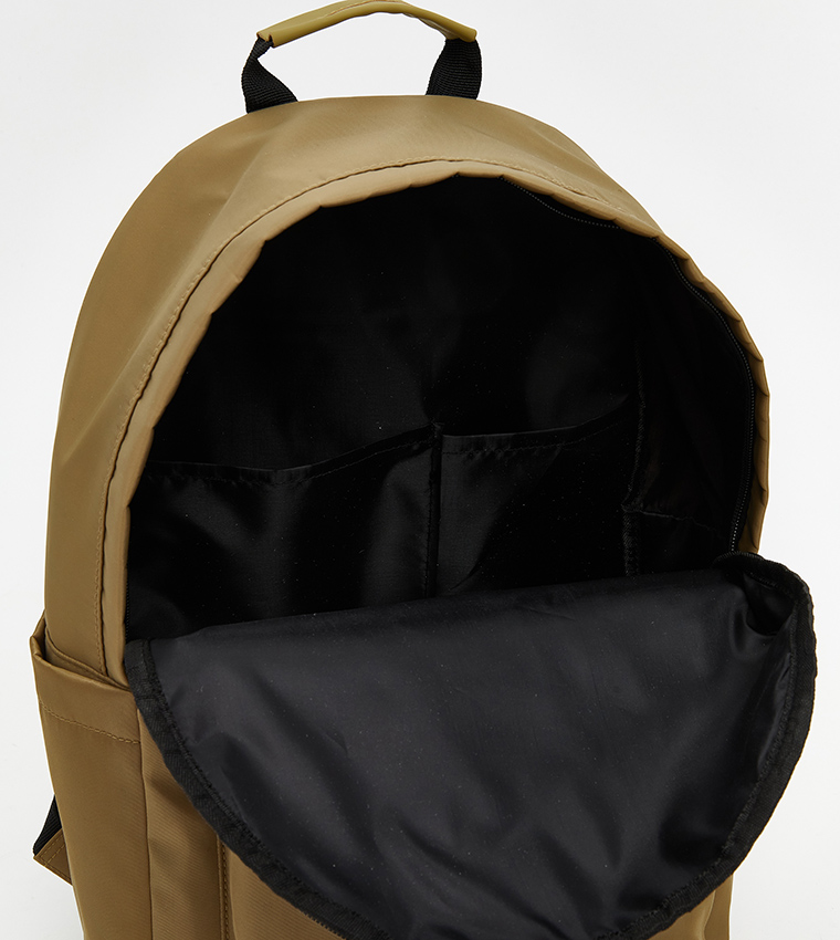 Badge Detail Zippered Backpack