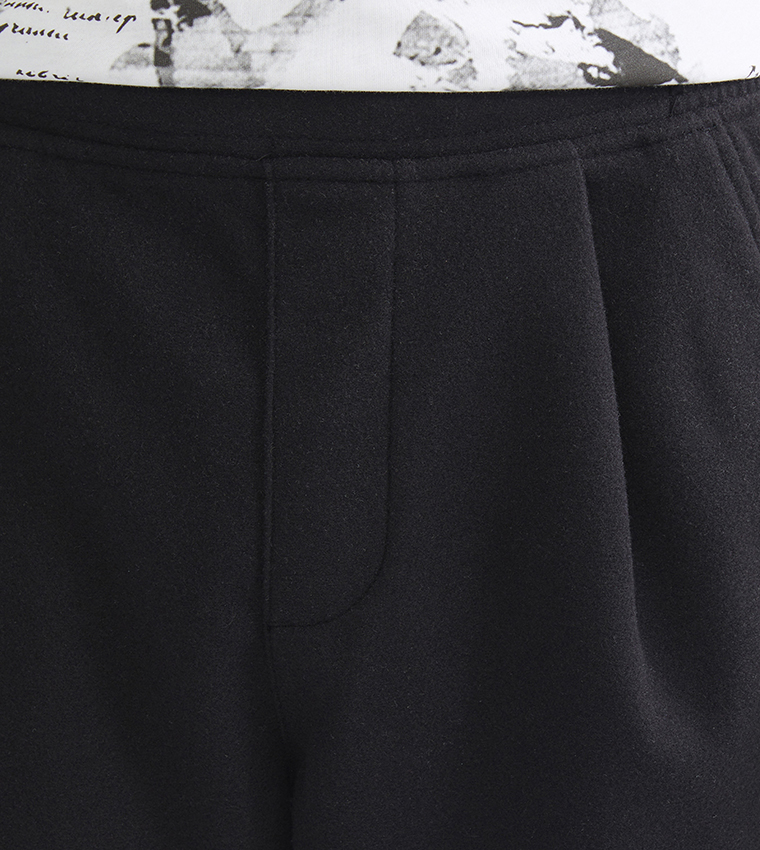 Solid Mid-Rise Casual Trousers