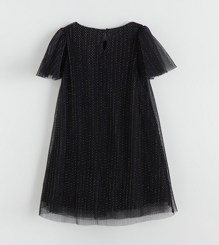 Shimmer Bow Detail Midi Dress