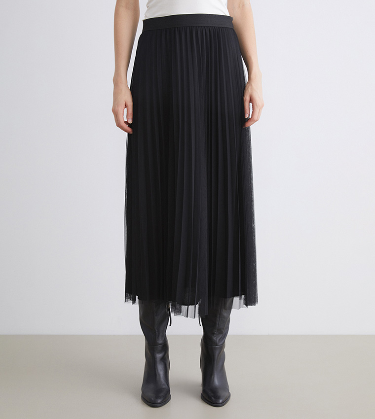 تنورة ميني تول بخصر عالي 