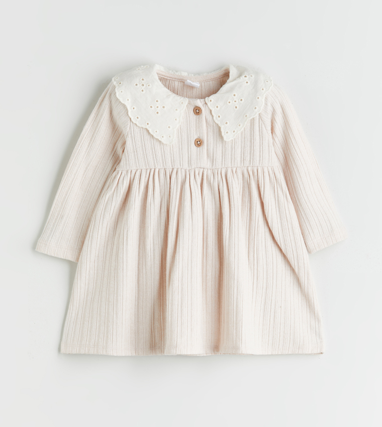 Textured Peter Pan Collar Dress