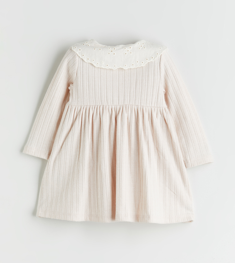 Textured Peter Pan Collar Dress