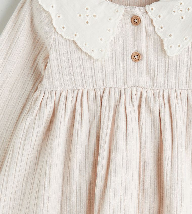 Textured Peter Pan Collar Dress