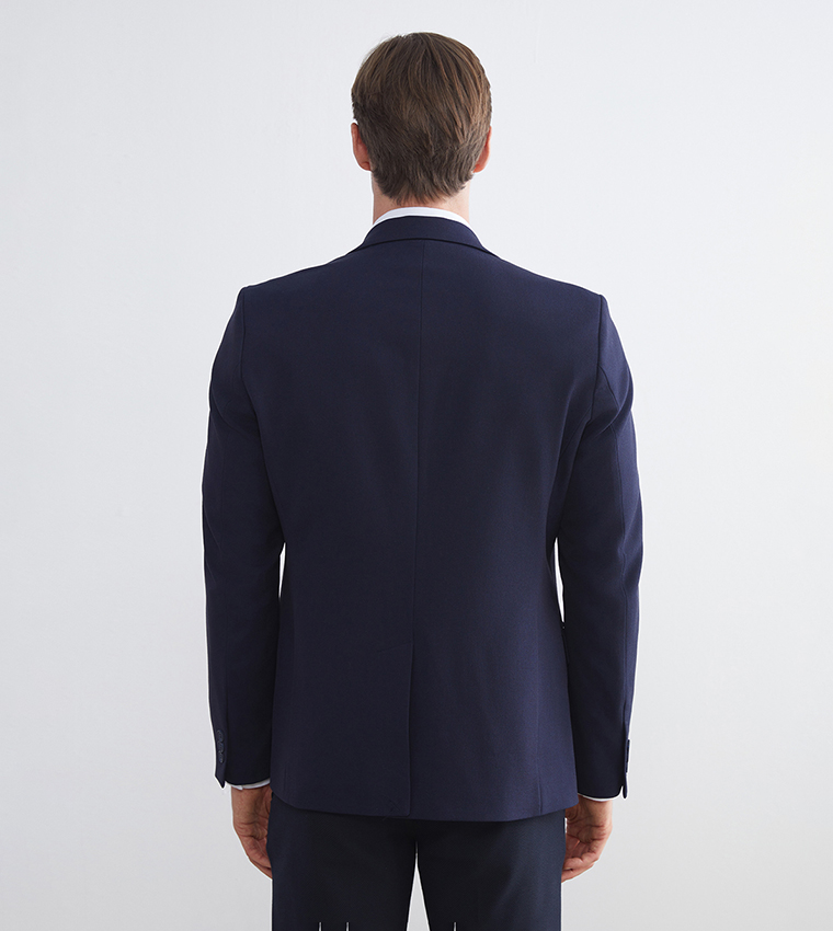 Solid Long Sleeves Slim Fit Blazer