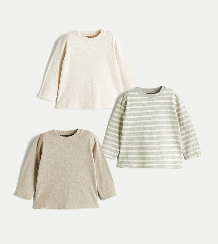 3-Pack Crew Neck Long Sleeves T-Shirts