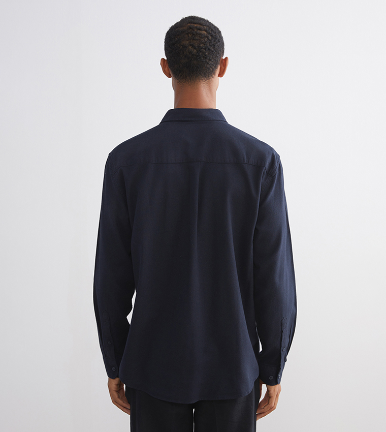 Regular Fit Long Sleeves Gabardine Shirt