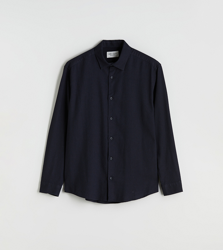 Regular Fit Long Sleeves Gabardine Shirt