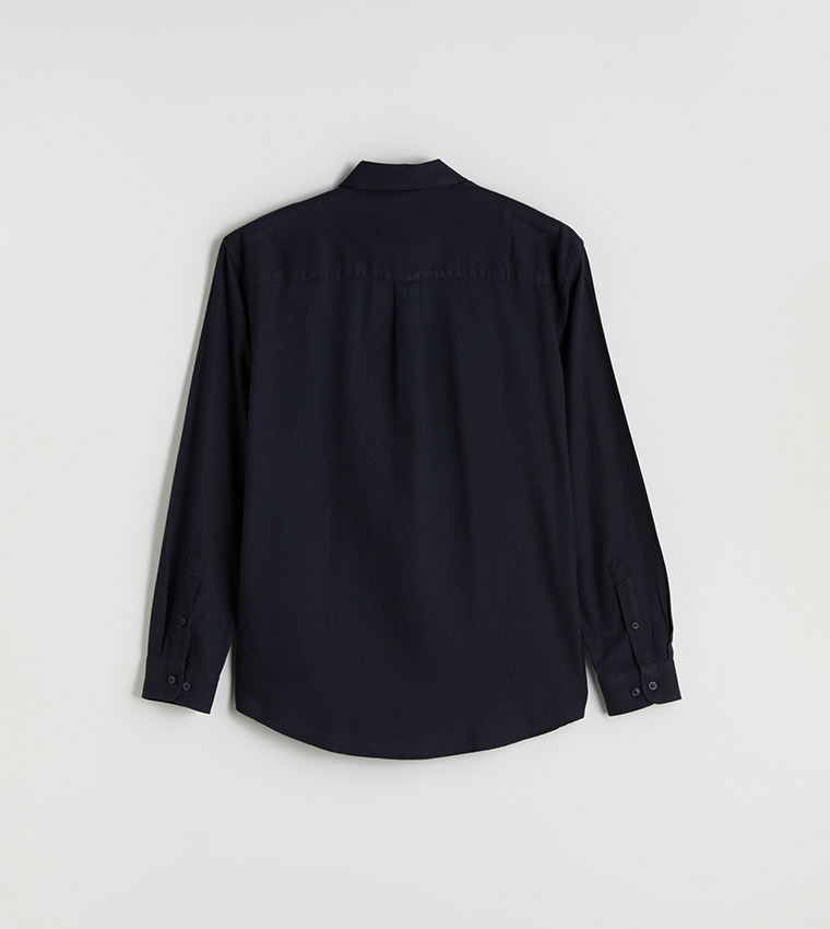 Regular Fit Long Sleeves Gabardine Shirt