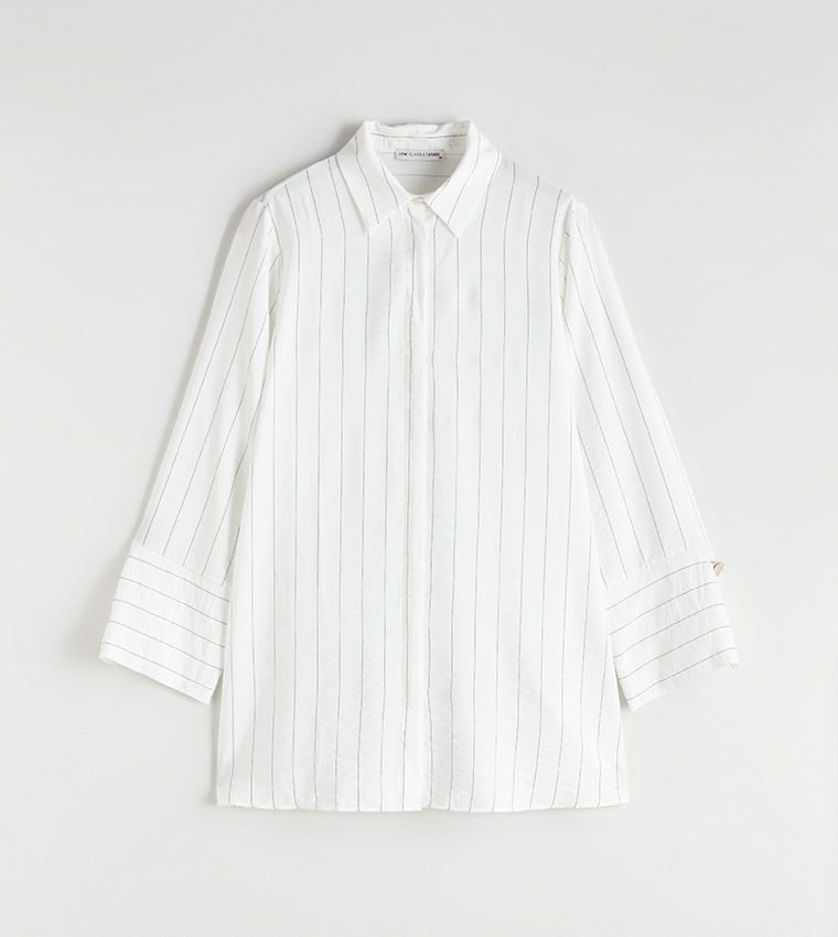 Striped Long Sleeves Tunic Shirt